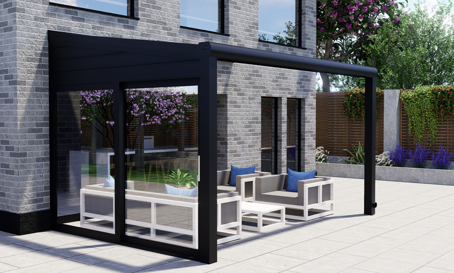 Aluminium schuifpui zijkant